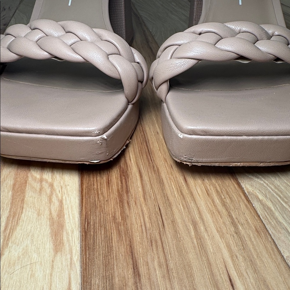 Dolce Vita Women's Braided Beige Heels - Picture 7 of 8